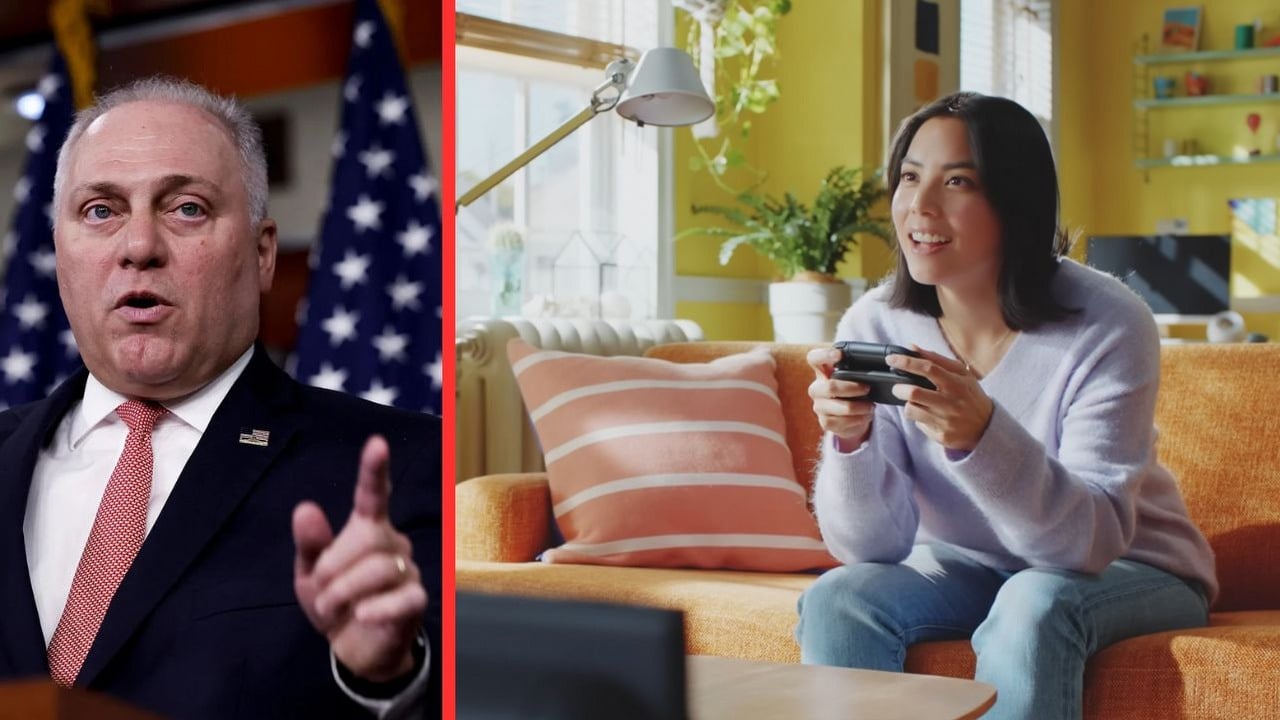 US Representative Steve Scalise invokes a classic stereotype, unemployed gamers, to justify cutting healthcare for millions of Americans, image source: Steve Scalise, Nintendo of America.