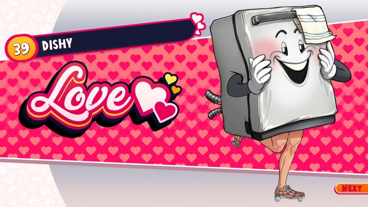 How to romance Dishy and get rare achievement in Date Everything. Game Over is not the end, image source: Date Everything!, Developer: Sassy Chap Games.